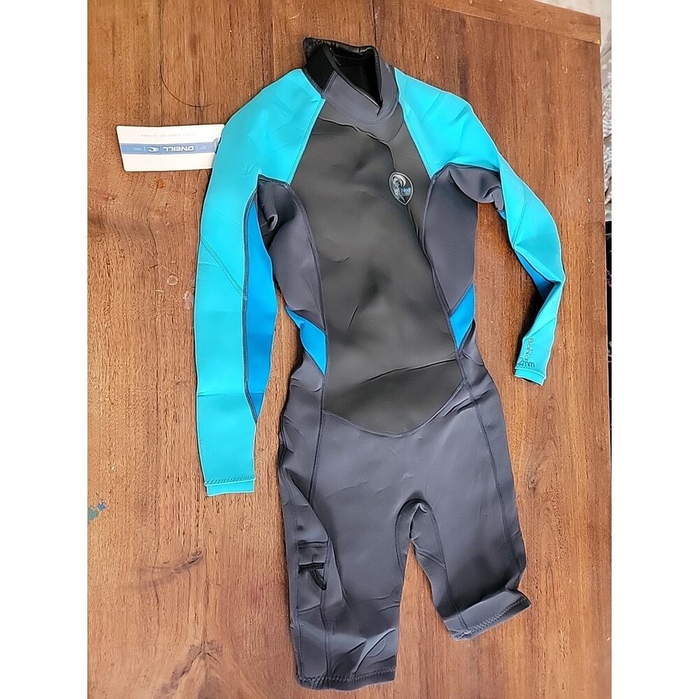 New O'Neill Bahia 2mm Spring Women’s Size 6 Wet Suit Shorts Long Sleeve